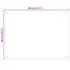 vidaXL Paraschizzi per Cucina Color Latte 80x60 cm in Vetro Temperato