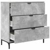 vidaXL Credenza Grigio cemento 79,5 x 33 x 82 cm Legno multistrato