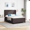 vidaXL Letto a molle con materasso Marrone scuro 140 x 190 cm Tessuto