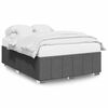 vidaXL Giroletto senza Materasso Grigio Scuro 140x190 cm Tessuto