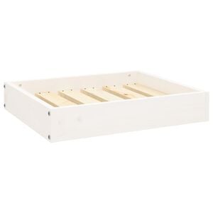 vidaXL Cuccia per Cani Bianca 51,5x44x9 cm in Legno Massello di Pino