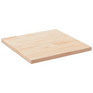 vidaXL Piano del tavolo 80x80x2,5 cm in legno massello di pino quadrato