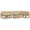 vidaXL Set di divani da esterno 9 pz Bianco e Beige