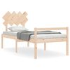 vidaXL Letto per Anziani con Testiera Single in Legno Massello