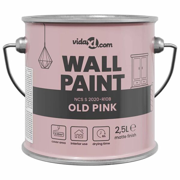 vidaXL Pittura murale Rosa 16,5 x 16,5 x 15,9 cm Stampa da parete