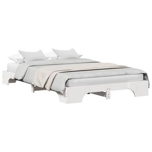vidaXL Struttura del letto Bianco 120 x 190 cm Pino massello