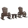 vidaXL Set Salotto da Giardino 3 pz in Legno Massello di Abete