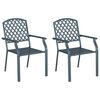 vidaXL Sedia da Giardino 2 pz Antracite Acciaio