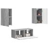 vidaXL Set mobile TV 2 pcs Grigio Sonoma Legno multistrato