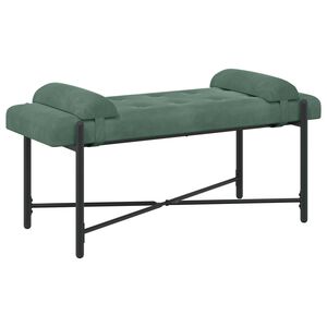 vidaXL Panchina con bottoni e cuscini Verde Mare 110 x 40 x 46 cm