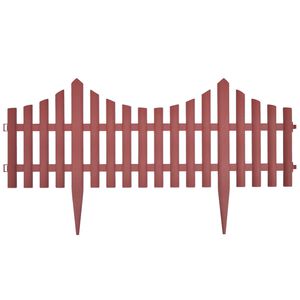 vidaXL Recinto per Prato 17 pz 10 m Marrone