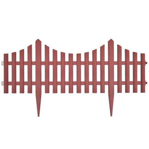 vidaXL Recinto per Prato 17 pz 10 m Marrone