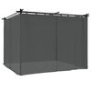 vidaXL Gazebo con Tende Antracite 3x3 m in Acciaio