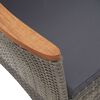 vidaXL Set da Pranzo da Giardino 5 pz con Cuscini in Polyrattan Grigio