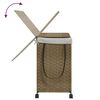 vidaXL Cesto Portabiancheria con Ruote 60x35x60,5 cm Rattan