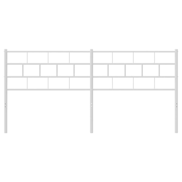 vidaXL Testiera in Metallo Bianco 180 cm