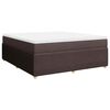 vidaXL Giroletto a Molle con Materasso Marrone Scuro 180x200cm Tessuto