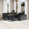 vidaXL Set Divano da Giardino 13 pcs Nero polyrattan