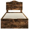 vidaXL Struttura del letto con cassetto Rovere fum&eacute; 90 x 200 cm