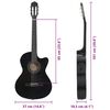 vidaXL Chitarra Classica Western con Equalizzatore e 6 Corde Nera