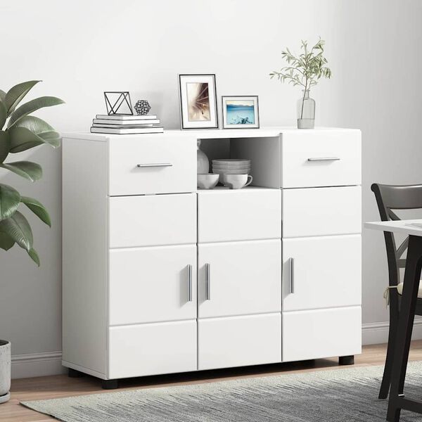 vidaXL Credenza con porta Bianco 88,5 x 30,5 x 73 cm Legno multistrato
