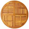 vidaXL Piano per Tavolo Ø90x2,2 cm Rotondo in Legno Massello di Acacia