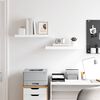vidaXL Scaffali a Parete 2 pz Bianco Lucido 60x23,5x3,8 cm in MDF