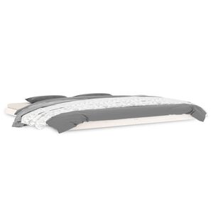vidaXL Giroletto senza Materasso Bianco 200x200 cm Legno Massello Pino