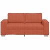 vidaXL Divano Divanetto Rosso Arancione 180x77x82 cm Tessuto Velluto a Coste
