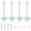 vidaXL Ancora per Terra 4 pz &Oslash;10 x 30 cm Metallo Galvanizzato Argento