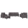 vidaXL Set di Divani 4 pz con Cuscini Grigio in Similpelle