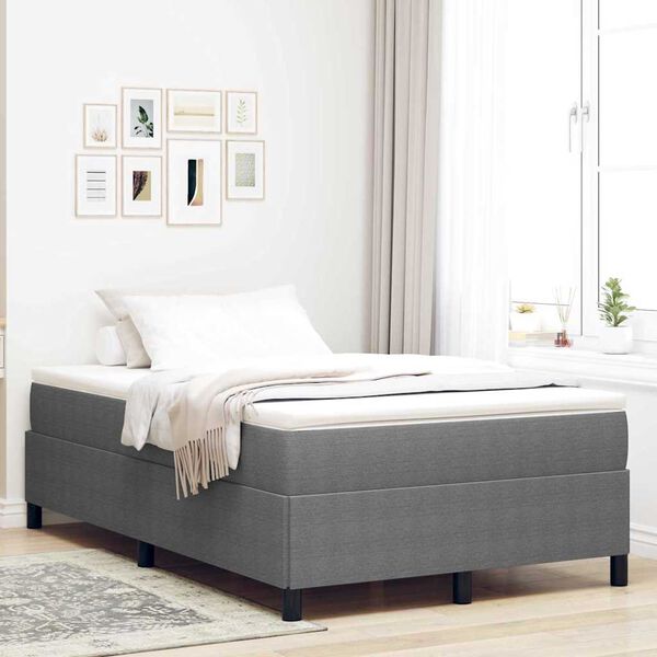 vidaXL Letto a molle Grigio chiaro 120 x 190 cm Velluto