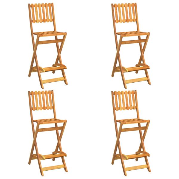 vidaXL Set da Bar per Esterni 5 pz in Legno Massello di Acacia