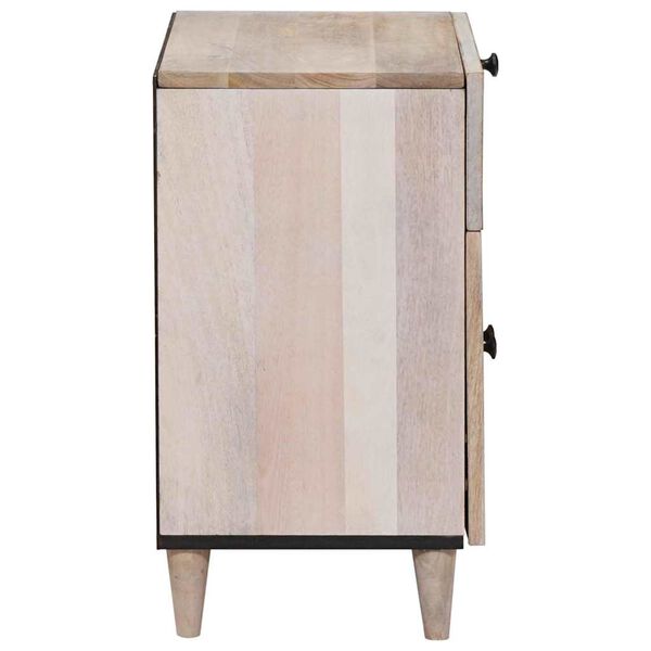 vidaXL Armadio da Notte Beige 50 x 33 x 60 cm Legno massello di acacia