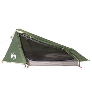 vidaXL Tenda da Campeggio a Tunnel per 1 Persona Verde Impermeabile