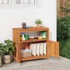 vidaXL Tavolo Consolle da Giardino 80x35x75 cm Legno Massello Acacia