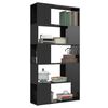vidaXL Libreria/Divisorio Nero Lucido 80x24x155 cm in Truciolato