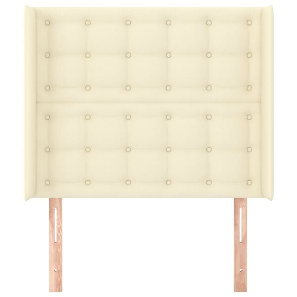 vidaXL Testiera ad Orecchio Crema 83x16x118/128 cm in Similpelle