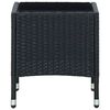 vidaXL Tavolo da Giardino Nero 40x40x45 cm in Polyrattan
