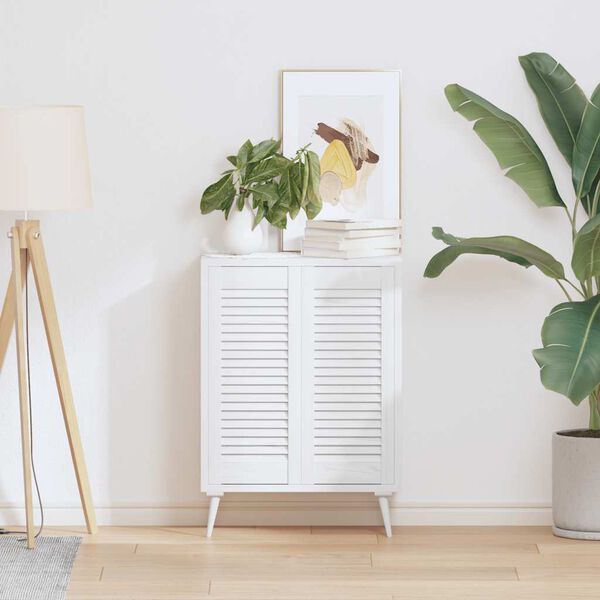 vidaXL Ante a Lamelle 2 pz Bianche 69x29,5 cm