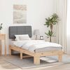 vidaXL Letto con Testiera Rivestita Grigio chiaro 75 x 190 cm