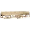 vidaXL Set di divani da esterno 8 pz Bianco e Beige