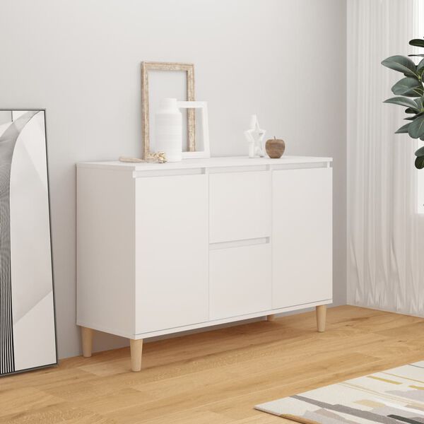 vidaXL Credenza Bianca 101x35x70 cm in Legno Multistrato