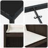 vidaXL Set da Pranzo per Giardino con cuscino 9 pcs Marrone polyrattan