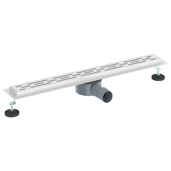 vidaXL Scarico doccia con copertura in vetro e sifone a 360&deg; 70 cm