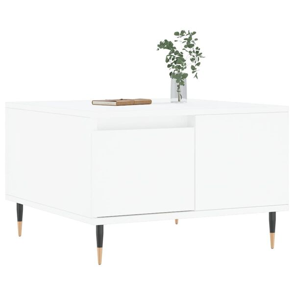 vidaXL Tavolino da Salotto Bianco 55x55x36,5 cm in Legno Multistrato