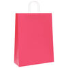vidaXL Sacchetti di Carta 250 pz con Manici Rosa 32x12x42 cm
