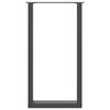 vidaXL Gambe per tavolo da bar a forma di U 2 pz Antracite 50x(90-91) cm Acciaio