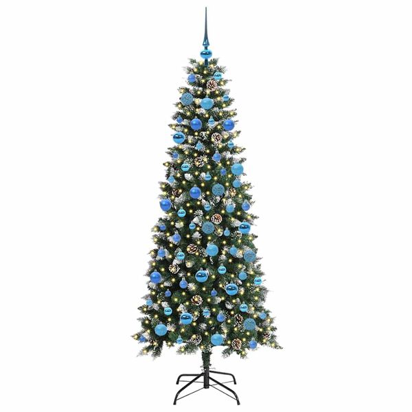 vidaXL Albero di Natale artificiale con 300 LED Verde 180 cm
