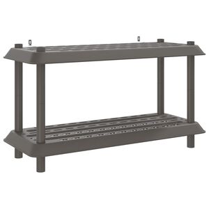 vidaXL Unit&agrave; di scaffalatura 2 livelli 100 x 40 x 55,5 cm PP